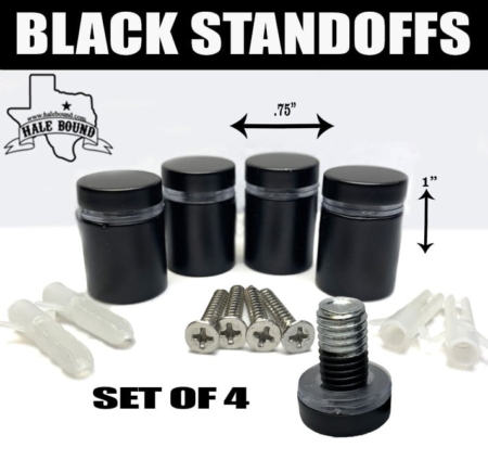 1 INCH BLACK STAINLESS STEEL STANDOFFS