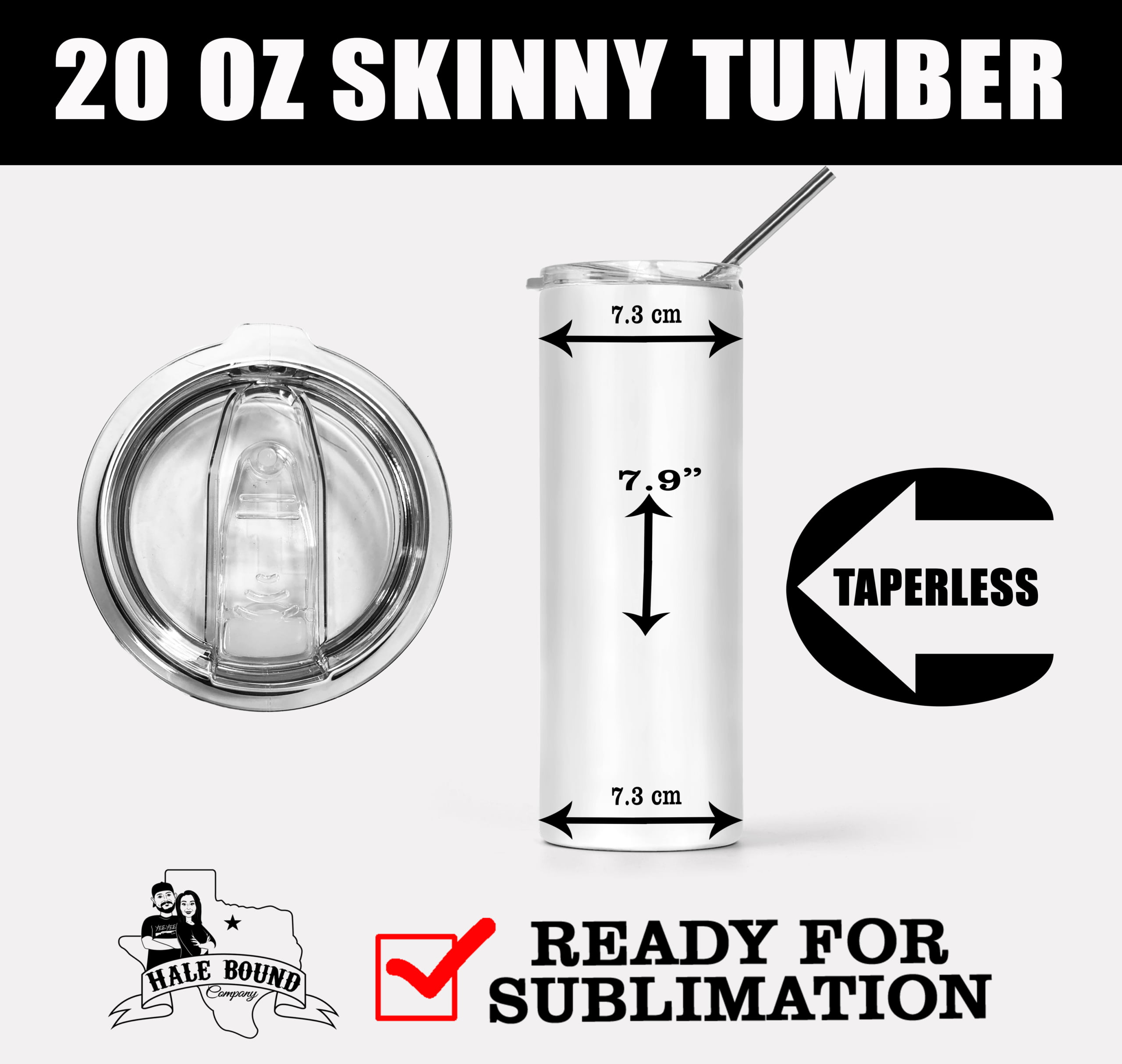 20oz Skinny Tumbler Template