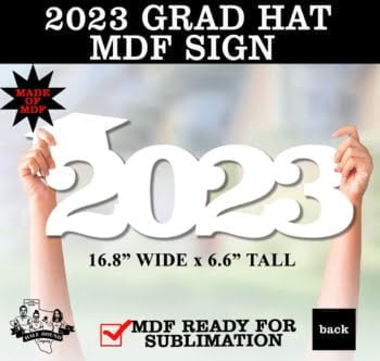 LARGE 2023 GRAD HAT SIGN