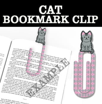 CAT MDF BOOKMARK CLIP