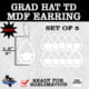 GRAD HAT TD MDF EARRINGS