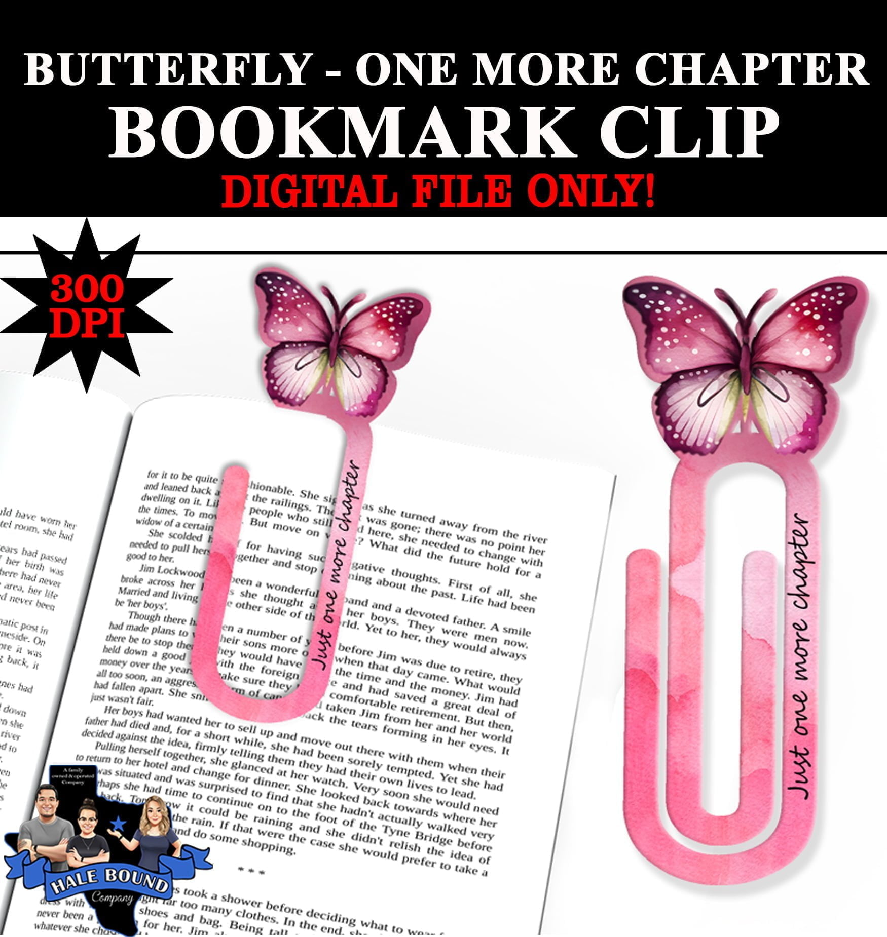 BUTTERFLY ONE MORE CHAPTER BOOKMARK CLIP DT