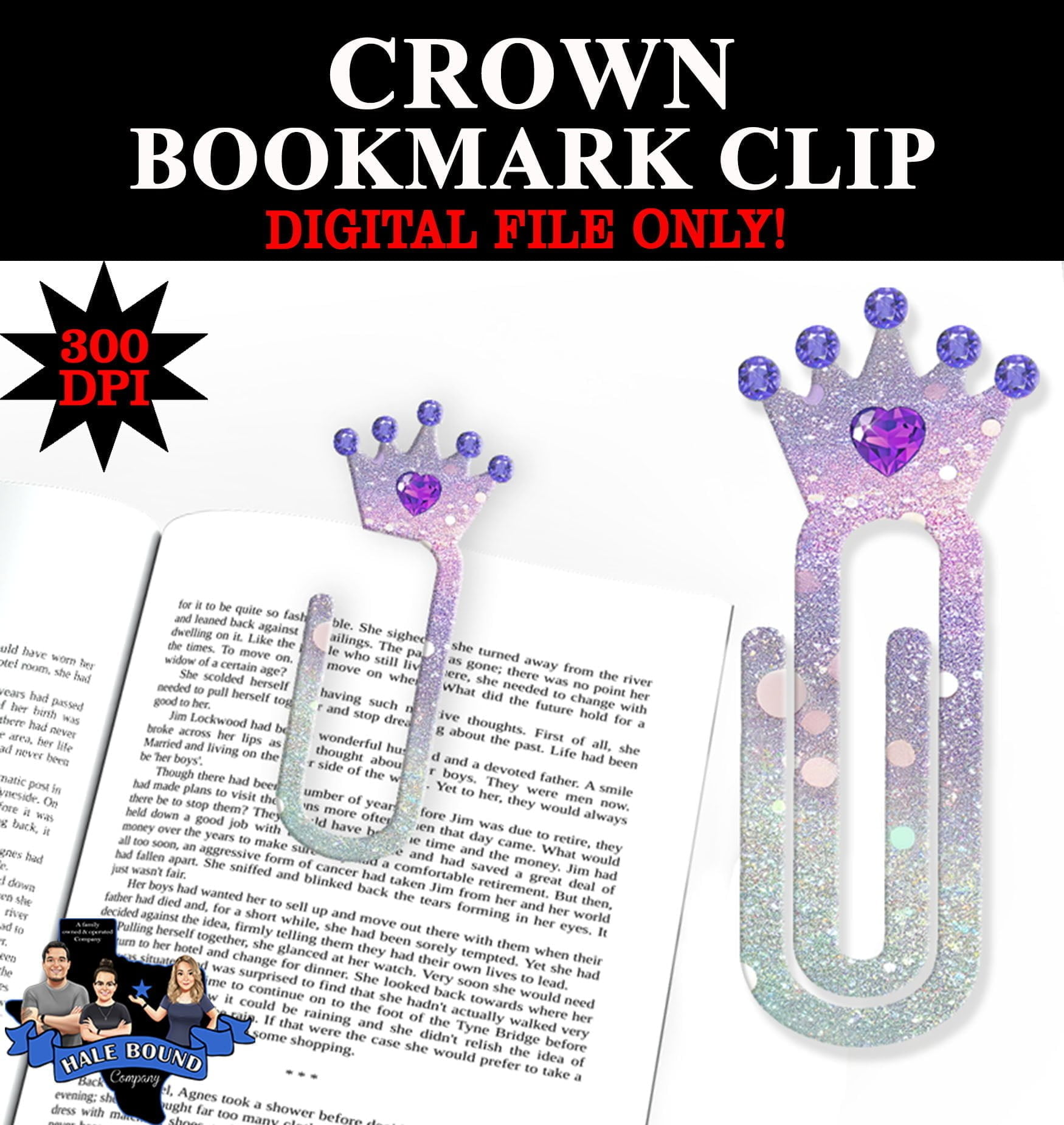 CROWN BOOKMARK CLIP DT