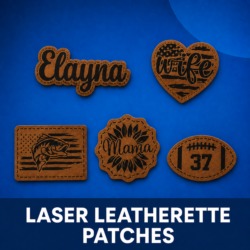 LASER LEATHERETTE PATCHES