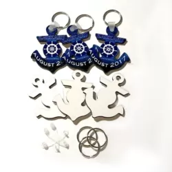 RTS MDF DBL SIDED ANCHOR KEY CHAINS